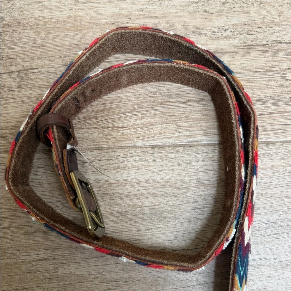 Lucky Brand Multicolor Zigzag Belt